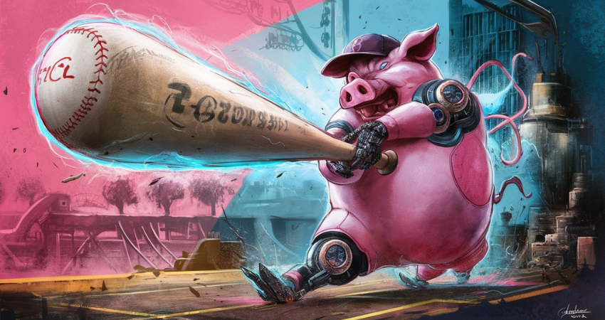 swing the bat bionic pig flcl inspired